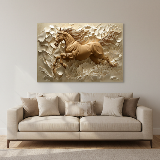 Tableau décoratif Cheval  - Cadre américain "Fascination"