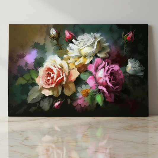 Tableau décoratif florale - Roses - "Captivant" NEW
