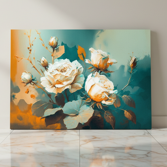 Tableau décoratif florale - Roses - "Luxuriant" NEW