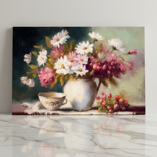 Tableau décoratif florale - Daisies - Cadre américain "Charme" NEW