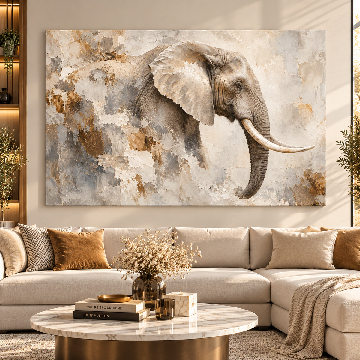 Tableau Éléphant Force Majestueuse