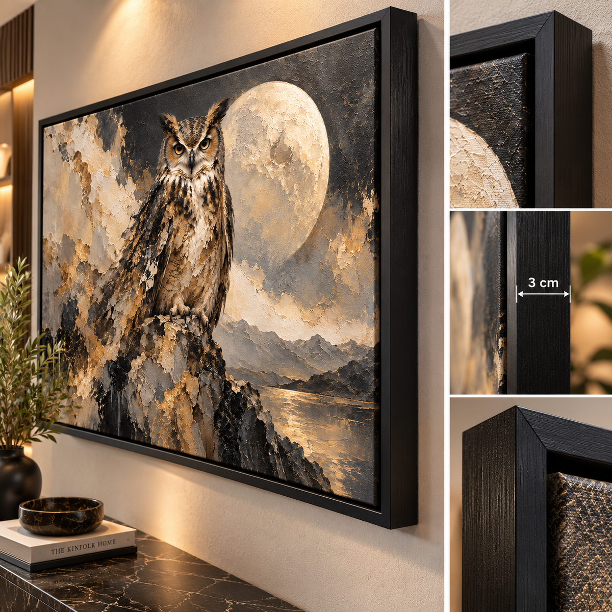 Tableau Hibou Clair de Lune