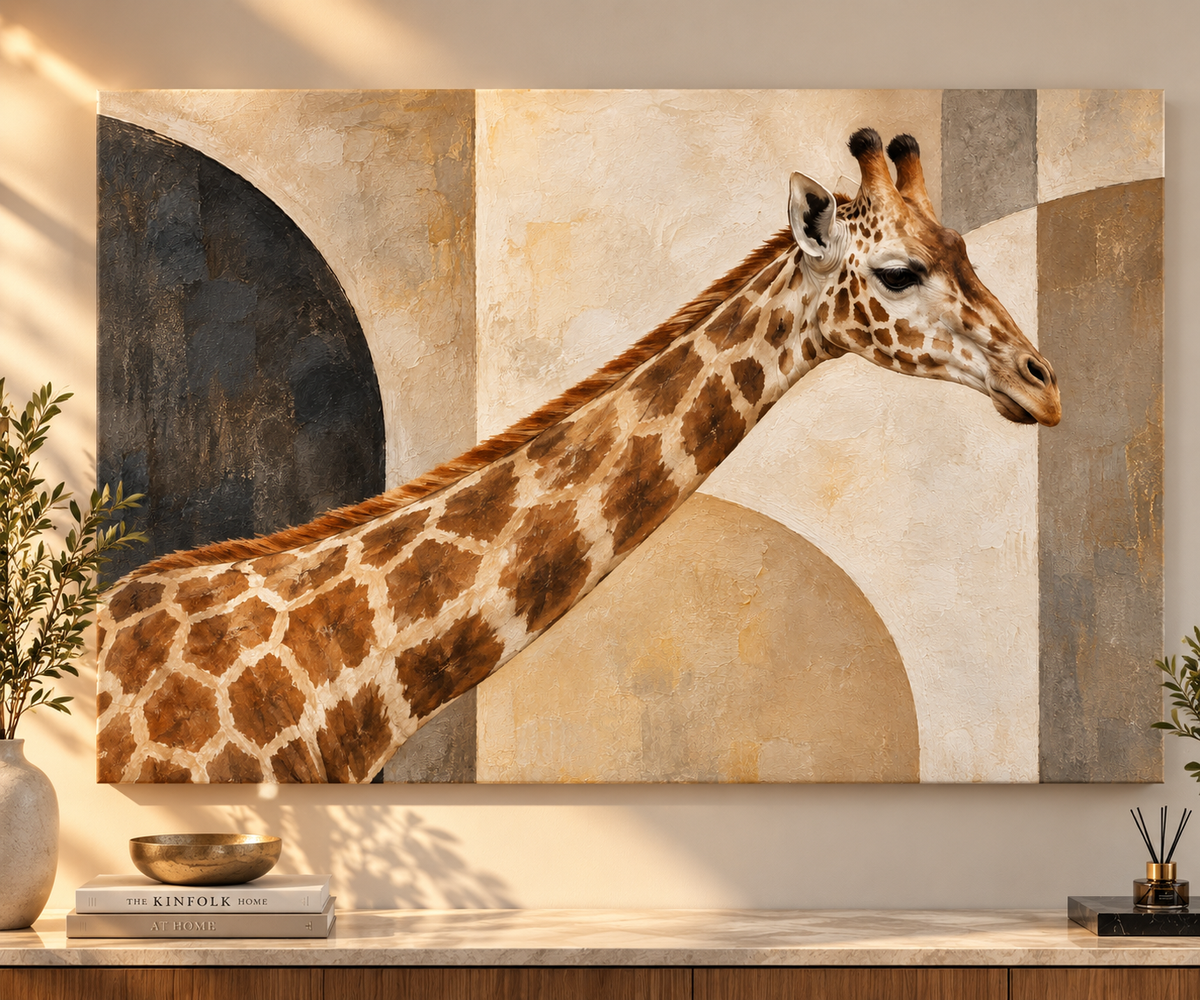 Tableau Girafe Élégance Sauvage