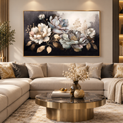 Tableau Fleurs Élégance Dorée