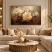 Tableau Roses Lumière Dorée