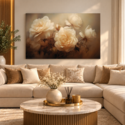 Tableau Roses Lumière Dorée