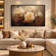 Tableau Roses Lumière Dorée