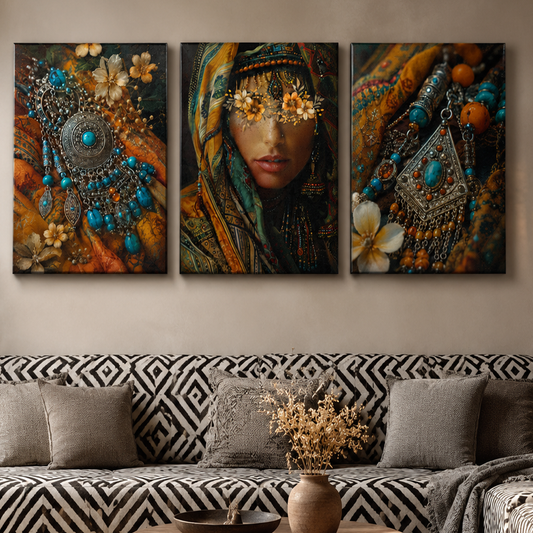 Tableau décoratif florale  - Splendeur Berbère