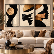 Tableau Visages d’Ombre Dorée