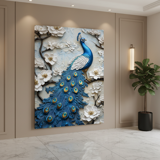 Tableau décoratif paon Cadre américain "ADMIRABLE"