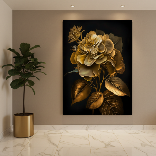 Tableau décoratif florale - Hydrangeas - Cadre américain "Majestueux