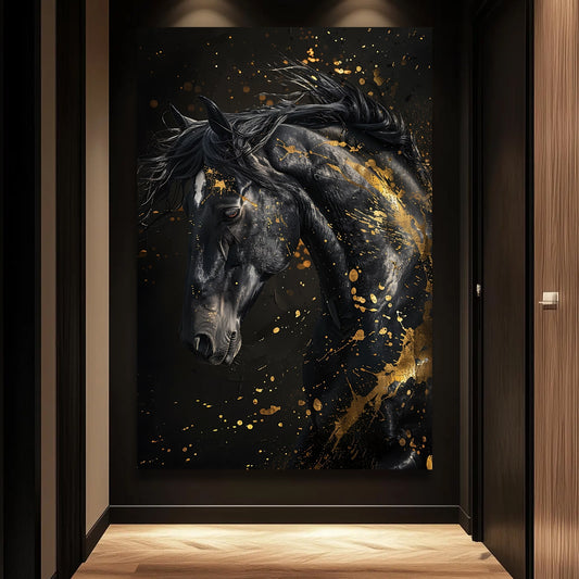 Tableau décoratif cheval  -Colorful- Cadre américain "FANTASTIQUE"