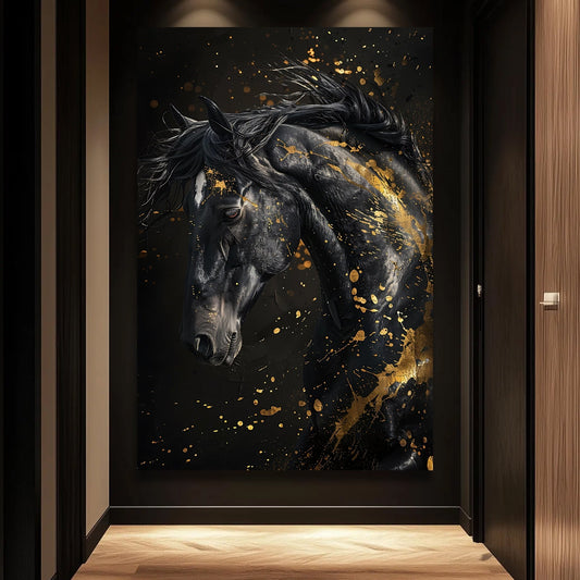 Tableau décoratif cheval  -Colorful- Cadre américain "FANTASTIQUE" PROMO