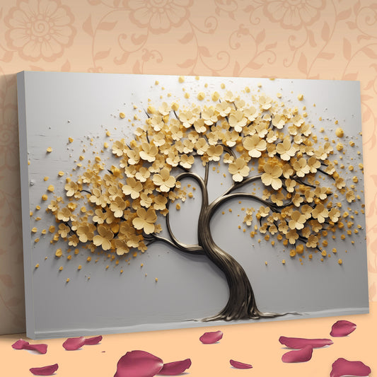Tableau décoratif florale  -Textures envoûtantes- Cadre américain