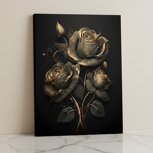 Tableau décoratif florale - Roses - "Charme NEW